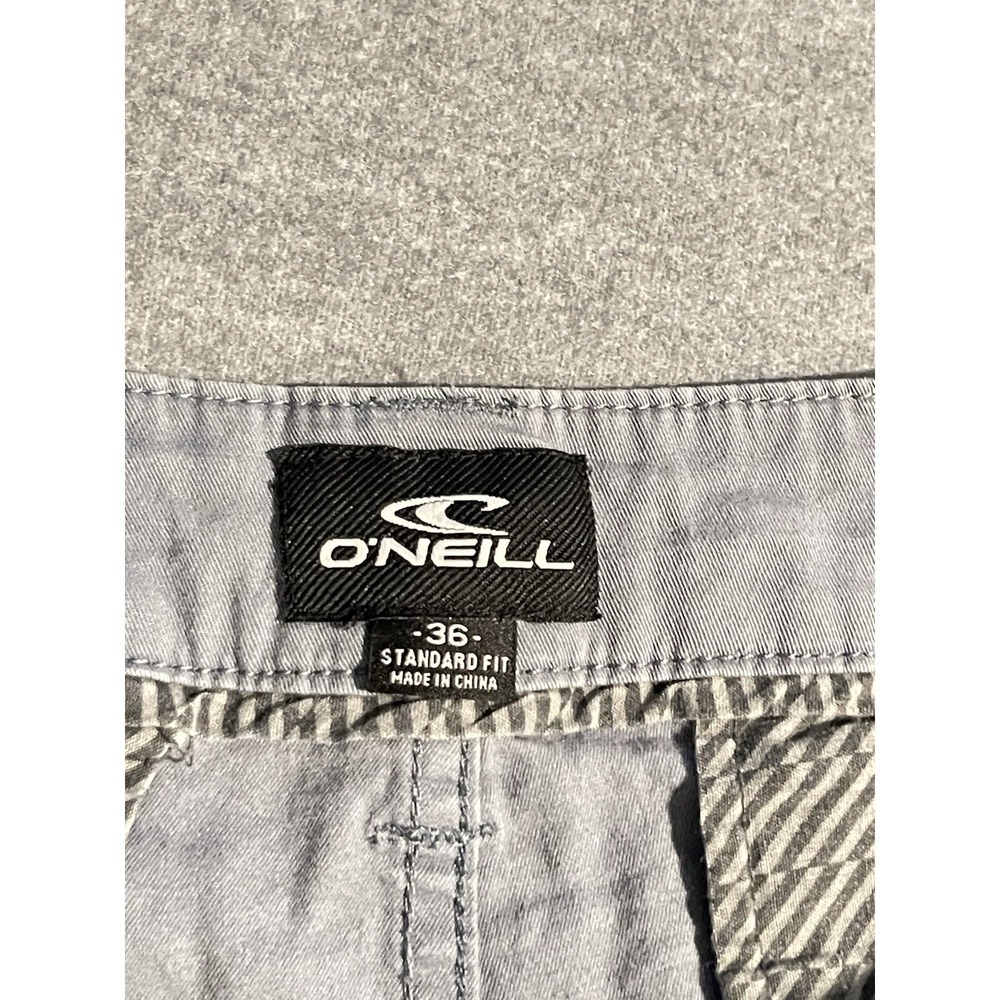 O'Neill Men's Gray Chino Shorts Size 36 Casual Surf Skate Flat Front Shorts - Picture 4 of 9